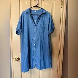 Old Navy Casual Blue Button Down dress